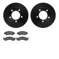 Dynamic Friction Co 8402-54009, Rotors-Drilled and Slotted-Black with Ultimate Duty Performance Brake Pads, Zinc Coated 8402-54009